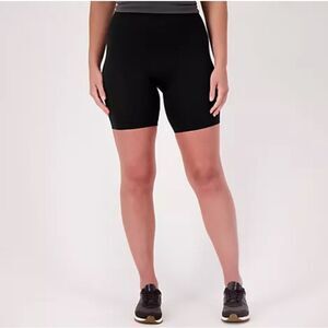 Woman’s Breezies Black Biker Shorts Sz Med